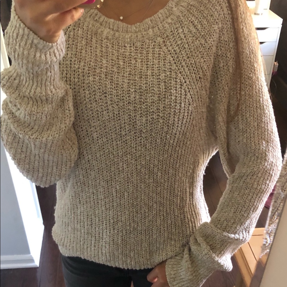Tan Free People sweater
